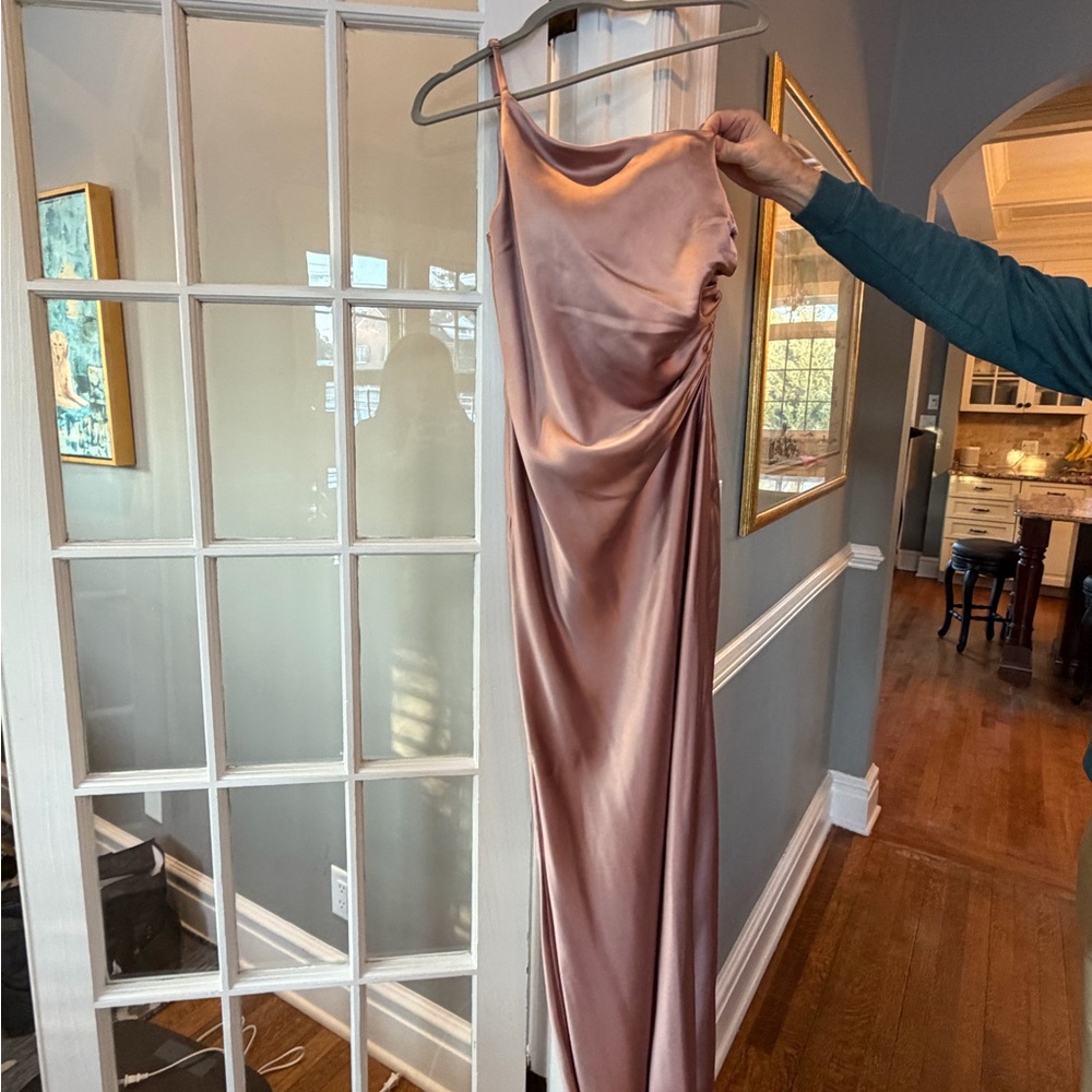 Revelry Satin One-Shoulder Gown – Size 6